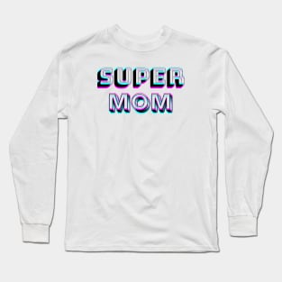 SUPERMOM, mothers day, american mother Long Sleeve T-Shirt
